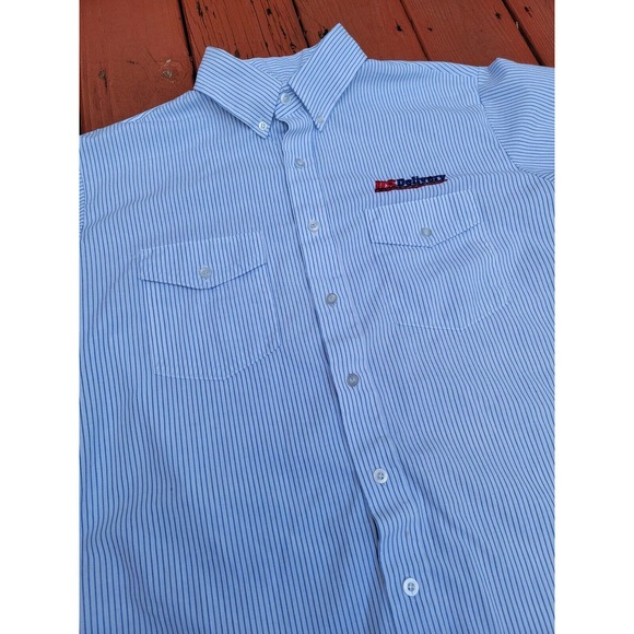 Unitog Union Made Work Employee Button-Up Shirt Large 16.5 Pinstripe US Delivery - Picture 2 of 9